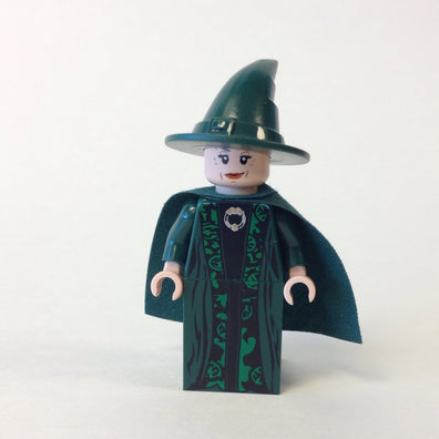 LEGO Minifigure-Professor McGonagall, Dark Green Robe and Cape-Harry Potter-HP093-Creative Brick Builders